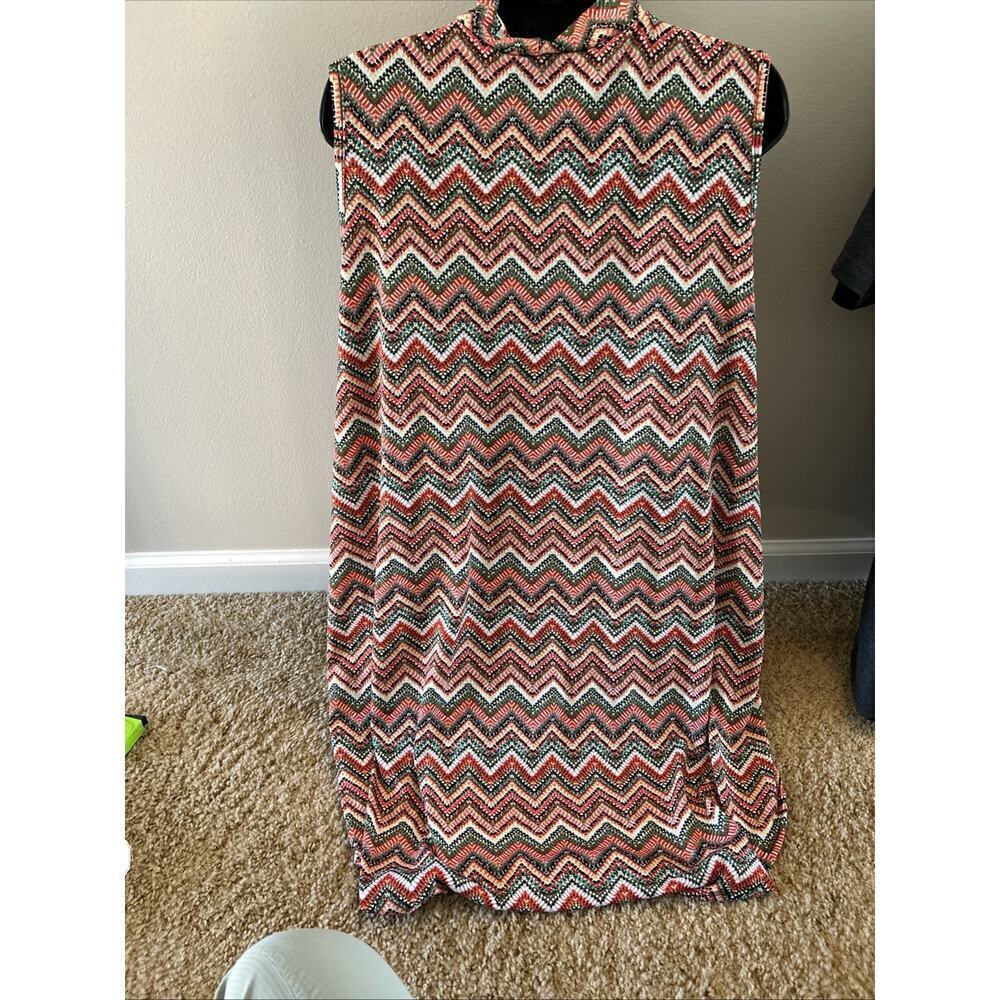 Vintage Baby Phat Y2K Hi Low Tunic Tank Top Shirt XL Womens Tribal Zigzag EUC - Picture 5 of 13